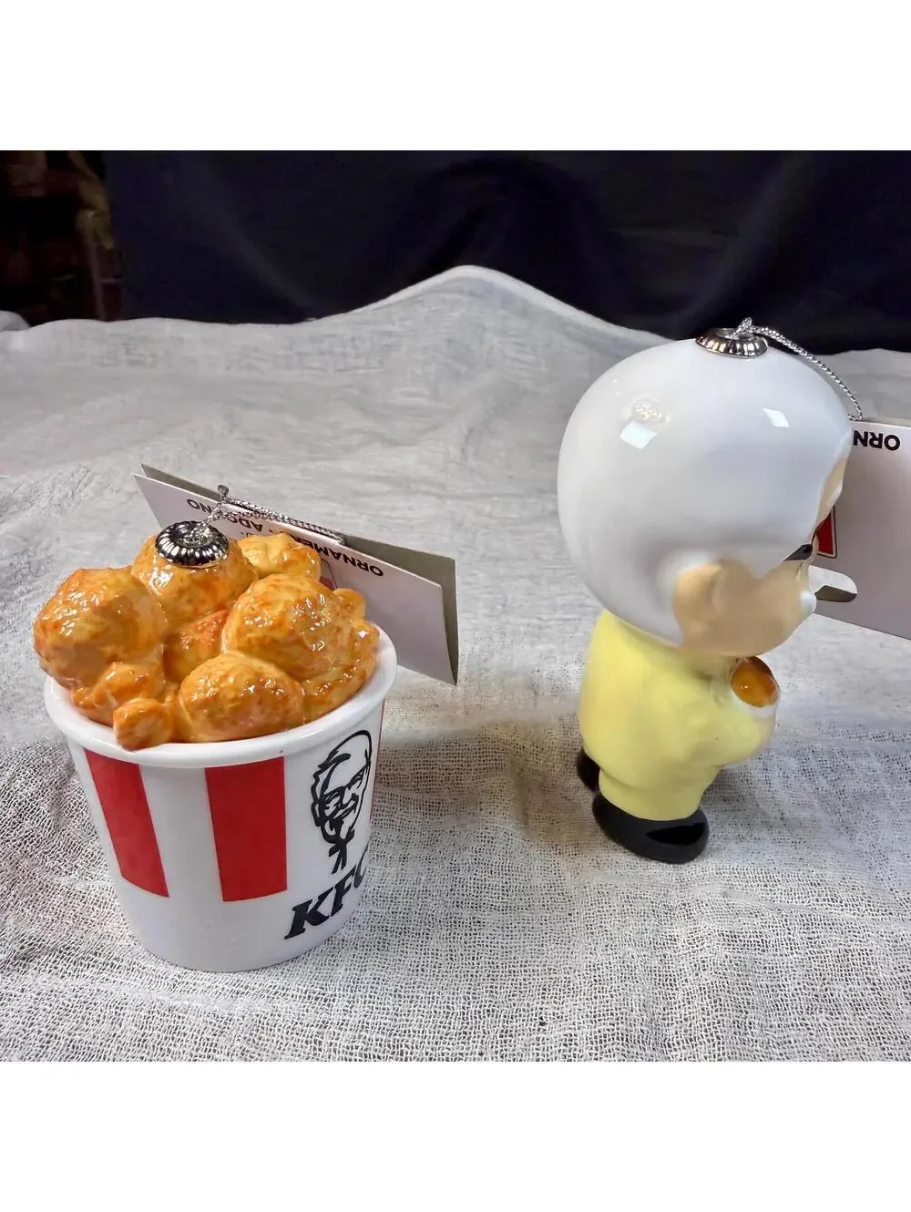 Kentucky Fried Chicken Ornaments Choice of Colonel Sanders or Bucket of Chicken